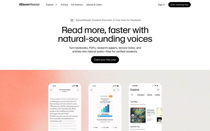 Landing page of Opendorse