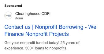 Ad by Clearinghouse Community Development Financial Institution