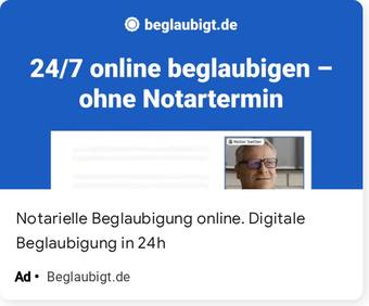 Ad by Beglaubigt.de