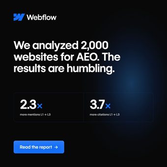 LinkedIn ad by Webflow (B2B)