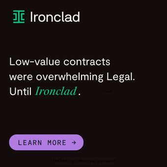 LinkedIn ad by Ironclad (B2B)